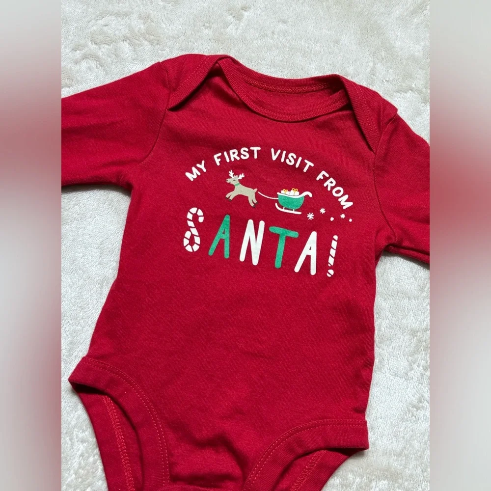 Carter's | Festive Christmas Red Baby Onesie | 3M